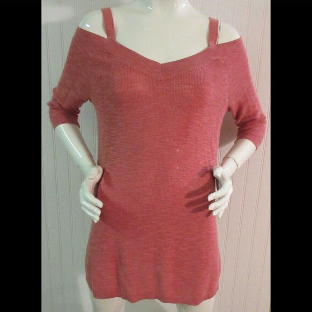 Torrid sweater cold shoulder style salmon color sz 0